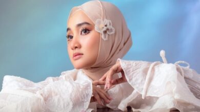 Contek 5 OOTD Tunik Hijab Pashmina ala Fatin Shidqia, Ceria dan juga Menggemaskan