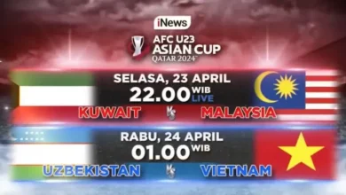 Jadwal Piala Asia U-23 2024 Live pada iNews: Kuwait vs Malaysia, Vietnam vs Uzbekistan